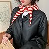 JOLILUNA Knit Triangle Scarf for Women Stripe Head... #2