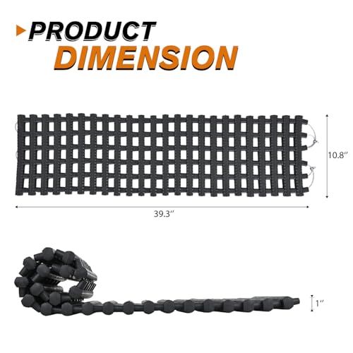 Image of Nilight Tire Traction Mats,7 Ton Heavy-Duty Recovery Tracks for Off-Road 4X4,SUV,Truck & Van in Snow,Mud,Ice & Sand,39 inchPortable Emergency Devices with Storage Bag (2 Pack)