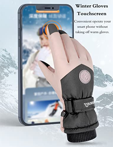 Jjzs Winter Ski Snow Gloves For Men, Women, Youth | Touchscreen & Waterproof Cold Weather Hand Warming Gloves Winter Work Gloves #TOP5
