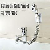 Tragbarer Duschständer: Ein freier Ständer ist verfügbar. Die am Toilettentank montierte Halterung kann als Halterung für die Wanddusche getrennt werden. Der Ständer passt sich fast allen Handsprühern, Bidets oder Duschköpfen an.