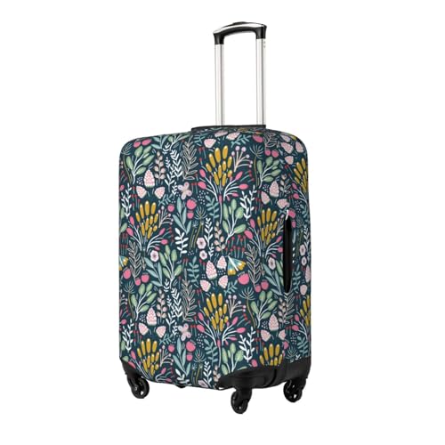 Berries and Leaves, Butterflies Luggage Cover Washable Elasticated Luggage Covers for Suitcase tsa Approved Stylish Dust and Scratch Resistant Luggage Case Protector2