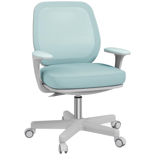 Vinsetto Fauteuil de Bureau, Chaise de Bureau Ergonomique en Maille avec Hauteur réglable, pivotante 360° et Dossier Moyen, pour Chambre, télétravail,...