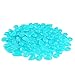 100 Pcs Glow in the Dark Garden Pebbles, Cozzine Garden Decor Glowing Stones Luminous Rocks for Outdoor Walkway Driveway, Fish Tank Aquatium Glow Decorations in Blue