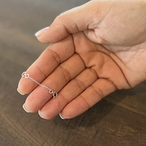 Sterling Silver 1mm Bracelet Safety Chain | Available Lengths 1", 2", 3" | Safety Chain for Your Bracelet, Necklace, Anklet and Other Jewelry2