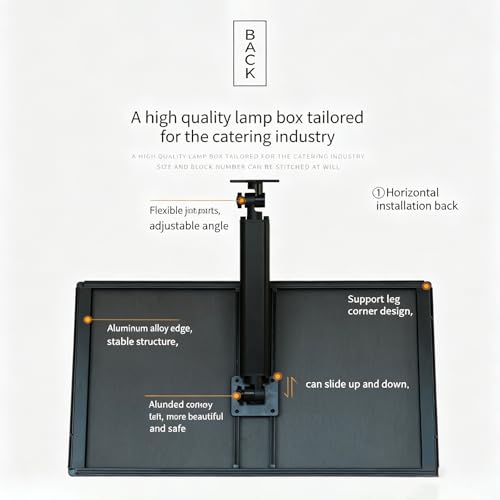 Boîte Lumineuse Menu LED à cadre ultra fin et structure stable avec angle réglable