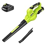 SnapFresh Leaf Blower Cordless 20V with Battery & Charger, 1.2 kg Lightweight Cordless Leaf Blower for Small Gardens, 2-Speed 210 km/h 240 m³/h Airflow for Leaves, Patios, Yard & Driveways