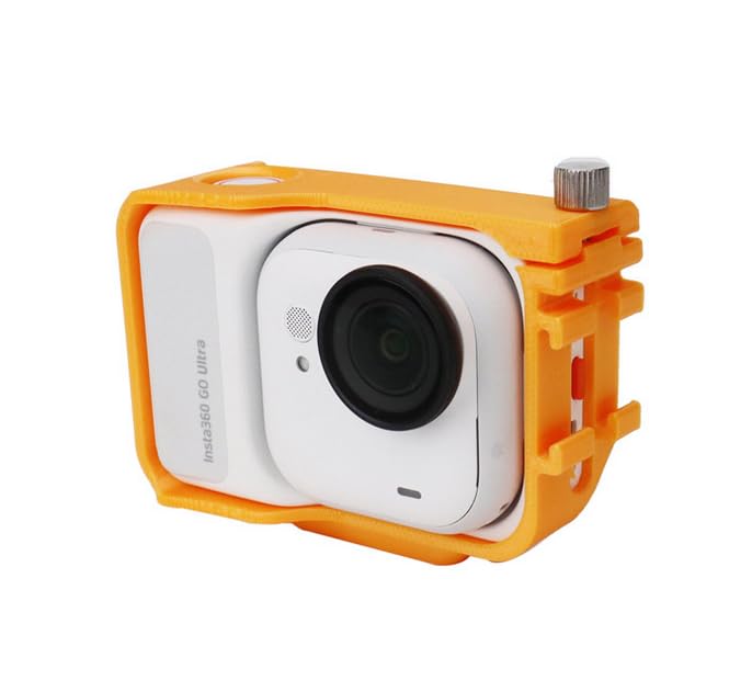 Protector para cámara Insta360 Go Ultra marco ABS naranja miniatura 4