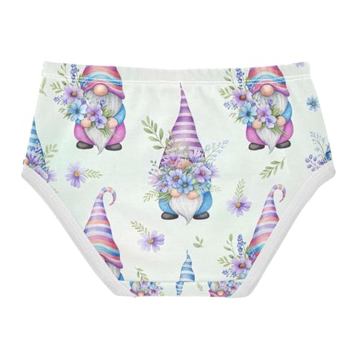 Cute Gnomes Striped Hats Panties for Girls, Toddler Girl Briefs, Cotton Underwear for Girls, 2–8 Years2