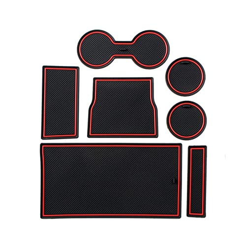 Posavasos para Tesla Model 3 2017-2020 antideslizante y antipolvo rojo