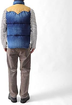 本日最終価格‼️激安！ほぼ未使用✨ロッキーマウンテン✨デニム×牛革♡ダウンベスト ダウンベスト ロッキーマウンテン メンズセーター・ニット