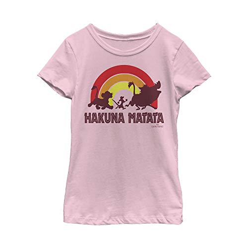 Fifth Sun Disney Lion King Hakuna Rainbow Girl's Solid Crew Tee