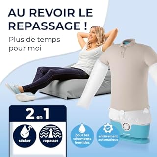 CLEANmaxx Appareil de repassage automatique de chemises avec accessoire pour pantalons | Idéal pour chemises, chemisiers & pantalons | Séchage doux et infroissable en quelques minutes