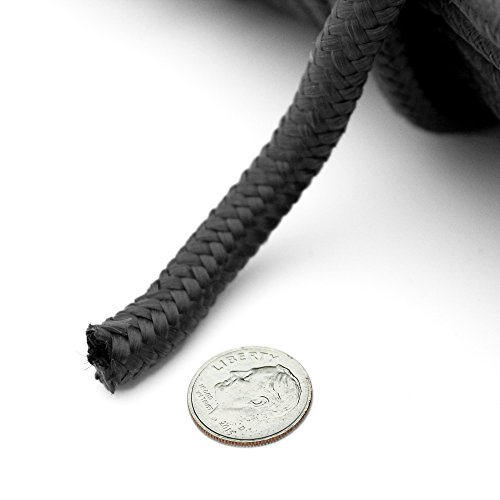 Emergency Zone 9Mm Nylon Braided, 50 Foot, Multi-Purpose Camping Rope | Black (2 Pack) #TOP2