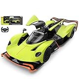 Voltz Toys 1/14 Scale Le Mans RC Car Licensed Aston Martin Valkyrie AMR Pro Remote Control Toy Car Model for Kids and Adults with Open Doors and Lights Gift for Kids and Adult (Green)