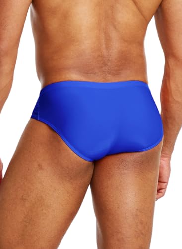 MIZOK Mens Sexy Solid Swim Brief Hot Body Swimsuit Swimmwear with Adjustable Drawstring3