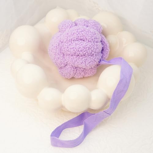 Purgano Montessori Balle silencieuse et balle de préhension avec sangle de suspension, 10,6 cm, balle en tissu peluche douce pour le développement des compétences motrices des nourrissons, cadeau – vue 6