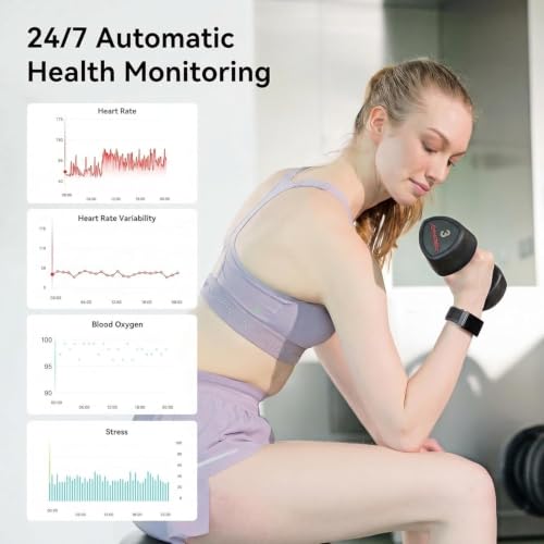 Image of Fit Pro Smart Fitness Band for Men & Women Health Tracker Upto 30 Days Battery | 30+ Sports Modes | 24 /7 Heart Rate, Stress,HRV Monitor | 6 AXIS Sensor | Screenless & Sleek | iOS /Android (Black)