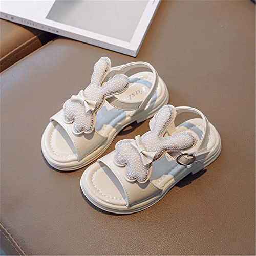 Toddler Boys Shoes Kids Baby Girls Sandals Summer Rhinestone Pearl Rabbit Cute Princess Shoes Little Child/Big3