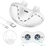 Electric Anti Snore Device,Stop Snoring Solution,Mini Portable Sleep Snoring Devices Stopper,Adjustable Wind Speed Snoring Prevention Nasal Dilators for Men Women Travel,White