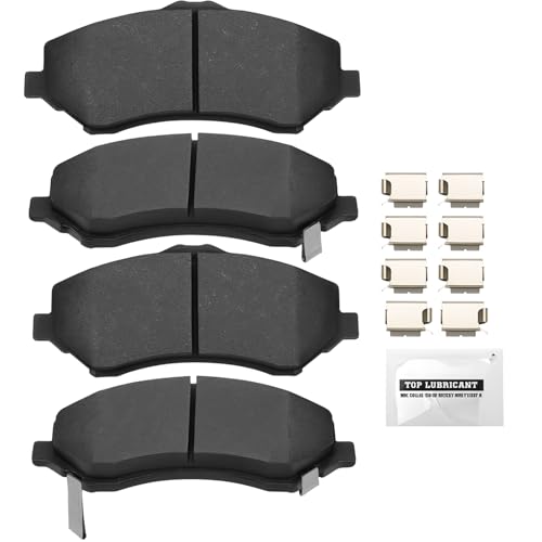 D1273 Ceramic Pads,Front Brake Pads Kits Low Dust Compatible for 2007-2017 Jeep Wrangler,2018 JK;2008-2016 Dodge Grand Caravan,2009-2013 Journey;2008-2016 Chrysler Town & Country;2012-2015 Ram C/V
