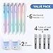 WRITECH Up Mechanical Pencil Set: 6ct Gradient Barrel 0.7mm Mechanical Pencils with 4 Tubes of HB Lead Refills and 2 Extra Erasers for Writing Drawing Sketching Drafting