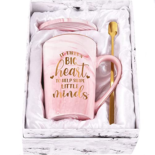 Livinges It Takes a Big Heart to Shape Little Minds Teacher Appreciation Gifts For Women - Assistant Gifts Best Teacher Ever Mug - Preschool...