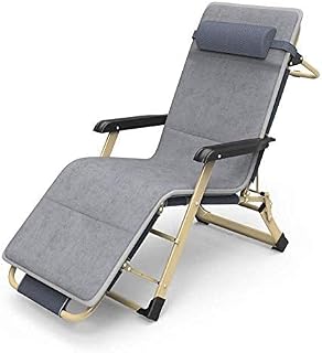Deck Chair Reclining Zero-Gravity Recliner, Zero-Gravity Lounge Chair Recliner, Cotton Pad Adjustable Reclining Garden Outdoor Su