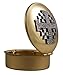 Catholic Pyx Small Eucharist Pyx with Pewter Jerusalem Cross, Polished Brass, 1 1/2 Inch