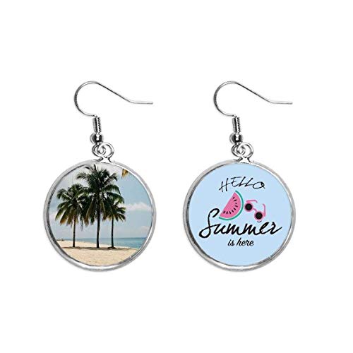 Pendientes de sandía verano playa de arena pendientes mar oceano para mujer