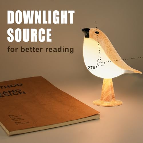 Image of Deogos 2Pack Cute Bird Table Lamp, Touch Control /Dimmable Brightness /3 Color Temperature /Cordless Desk Lamp Bedside Lamps for Nightstand, Bedroom, Small Space, Decoration
