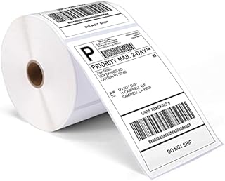4"x 6" Direct Roll Thermal Labels - ASprink Direct Thermal Shipping Labels Self Adhesive - White Mailing Labels for Thermal Label Printers (Roll Style & 500 Labels)