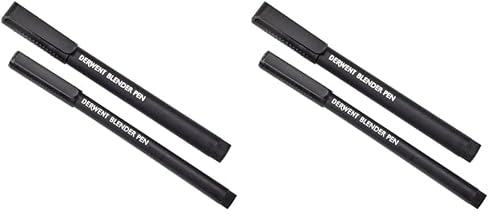 Derwent Blender Pen, Set Of 2, 2mm & 4mm Nibs, Ideal For Blending Pencil Lines, Professional Quality, 2302177 (Pack of 2)