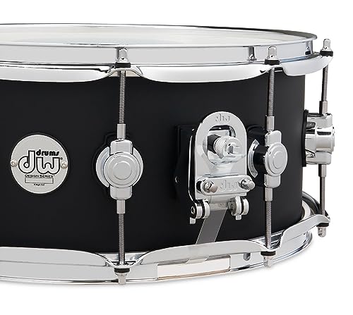 DW Design Series Maple Snare Drum - 6x14, Black Satin