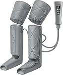 RENPHO Massaggiatore Gambe a Compressione d’Aria per il Massaggio e Il Rilassamento dei Piedi Polpacci e Cosce con Telecomando 6 Modalità 4 Intensità, Aiuta ad Alleviare Gonfiore e Dolori da Edema