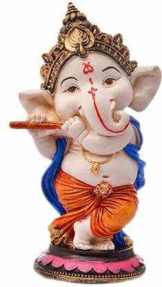 Statue Bal Ganesha 15 cm figurine decorative multicolore en polyresine