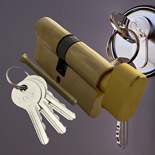 Preisvergleich Produktbild 60mm (30 / 30) Tür Knaufzylinder, Knauf-Zylinderschloss, Schliesszylinder, Türschloss, Einbauschloss mit Knauf inkl. 5 Schlüsseln