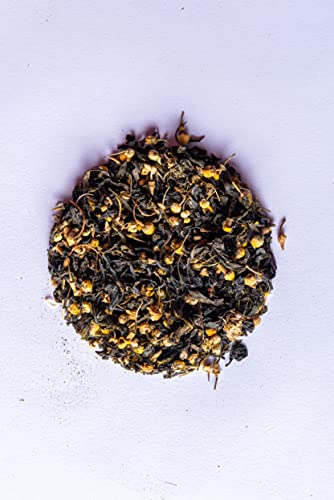 Image of Dabri Chamomile Green Tea 16 Pyramid Dip Tea Bags | Natural Whole Leaf & Chamomile Flowers | Relieves Menstrual Cramps & Stress | Aids Sleep & Digestion | Supports Glowing Skin & Strong Hair