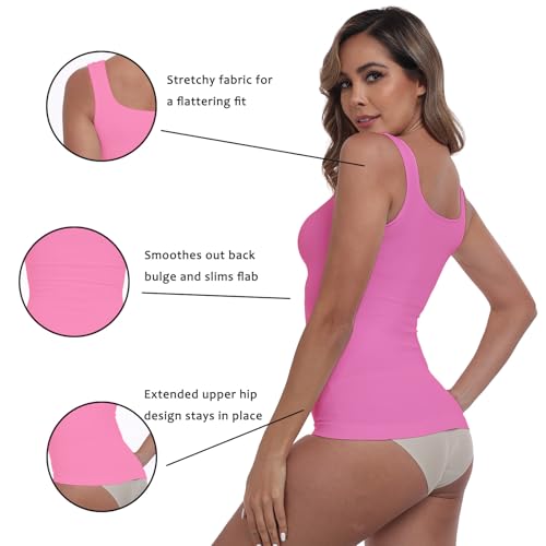 Image of YIOIOIO Womens Shapewear Tank Top Square Neck Tummy Control Compression