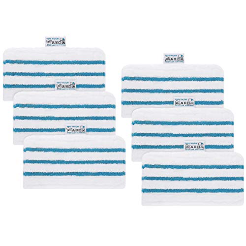 Funnytime 6Pack Microfibres lavables pour vadrouille à vapeur Black & Decker FSMP20, FSMH1321JMD, FSM1500, FSM1600, FSM1610, FSM1620, FSM1621, FSM1630, FSMH162