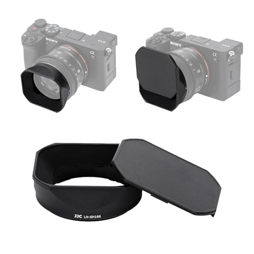 Image of JJC Lens Hood for Sony FE 24mm f2.8 G, FE 50mm F2.5 G, FE 40mm F2.5 G Lens | Metal Material, Square, for Sony SEL24F28G SEL50F25G SEL40F25G Lens, Replaces Sony ALC-SH165 ALC-SH166 Lens Hood