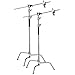 Neewer 100% Stainless Steel C-Stand (2-Pack), Pro Heavy-Duty Photography Light Stand with 4.2ft/1.28m Extension Arm, Grip Head, Turtle Base for Monolight, Softbox, Reflector, Max Height: 10.5ft/3.2m