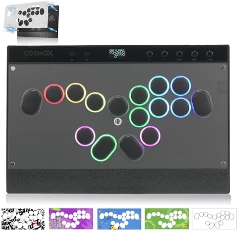 ONEED Haute42 Leverless Controller Arcade Stick: Split Layout Magnetic C16S Leverless Arcade Stick,Premium Black Symmetrical Arcade Controller for PC/PS4/Switch/Switch2 Game with Lock Button : Video Games
