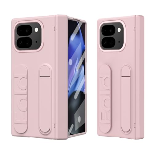 Étui de protection pliable Google Pixel 9 Pro rose avec béquille intégrée