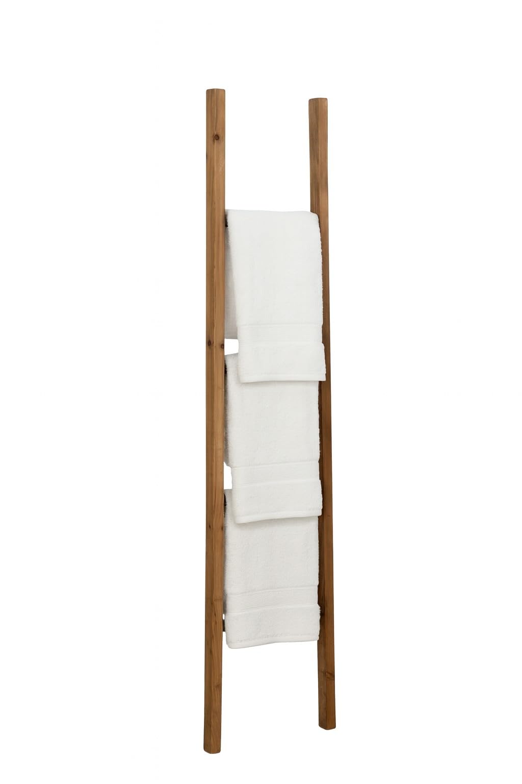 Biscottini Scaletta porta asciugamani bagno 150x35x4 - Scala Decorativa in Legno - Scaletta legno appendi asciugamani - Scala portasciugamani - Portasciugamani da parete Metallo, Bambu