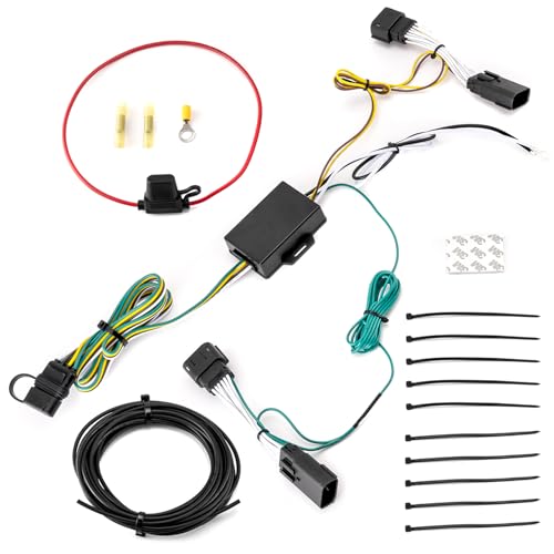 Image of Wsays 4-Pin Trailer Wiring Harness Kit Fit for Jeep Gladiator JT 2020-2025