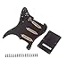 Alnicov 3-Ply Prewired Loaded Pickguard Scratchplate Backplate with SSS Alnico V Pickups Kit for Strat ST Electric Guitars