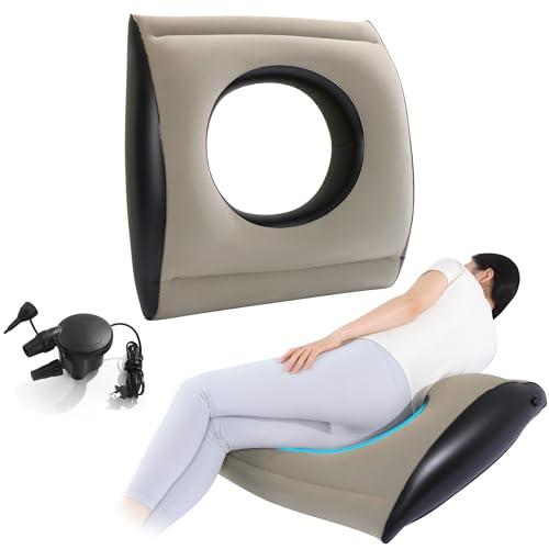 HOMBYS Inflatable BBL Pillow After Surgery, Brazilian Butt Lift Pillow with Electric Air Pump, BBL Chair with Hole for Sleeping, Sitting, Post Surgery Recovery