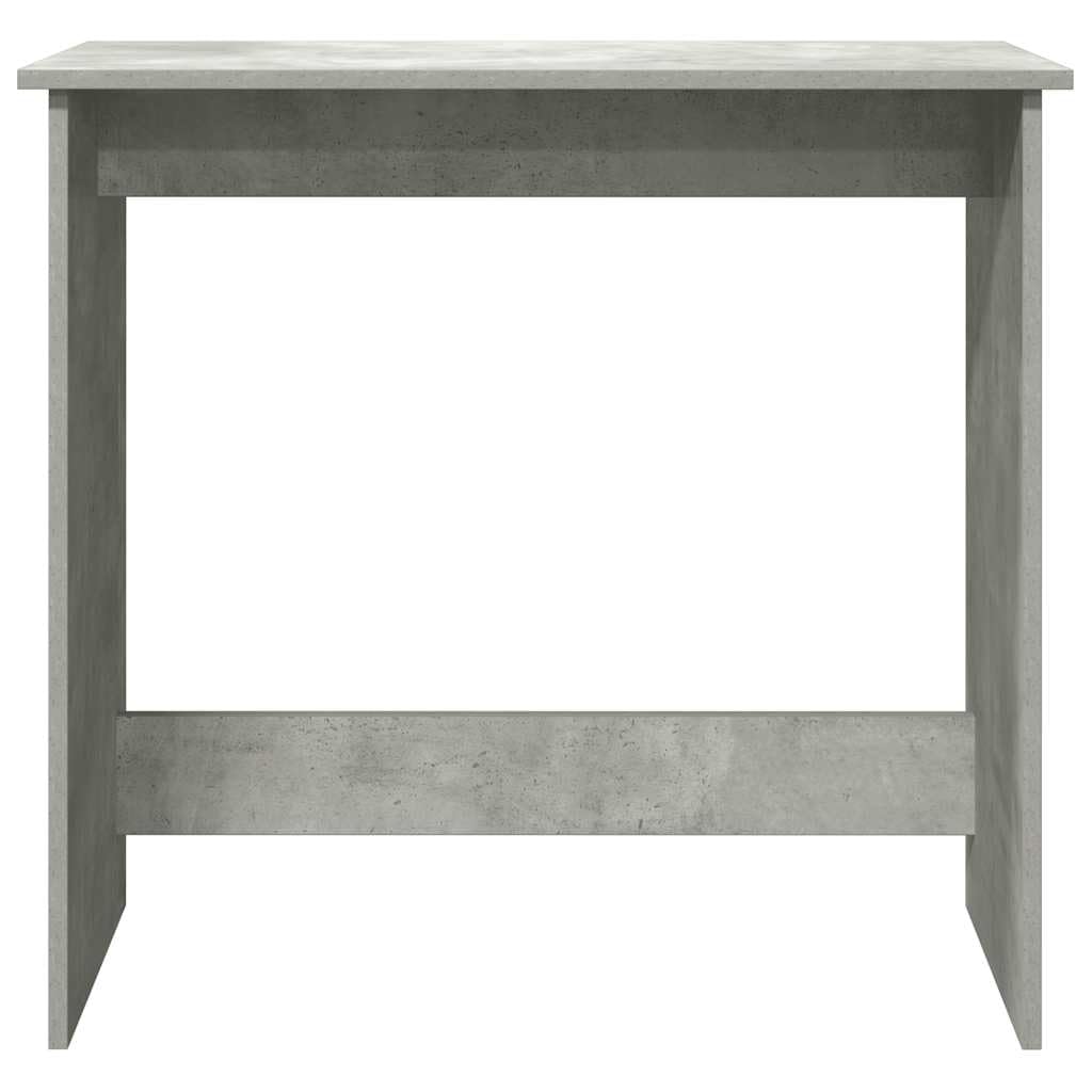 Biurko betonowe, szare, 80 x 40 x 75 cm, z materiału drewnopochodnego, jako stolik pod komputer, stół roboczy i stół biurowy, do komputera, laptopa, biura domowego, gabinetu, z łatwą w