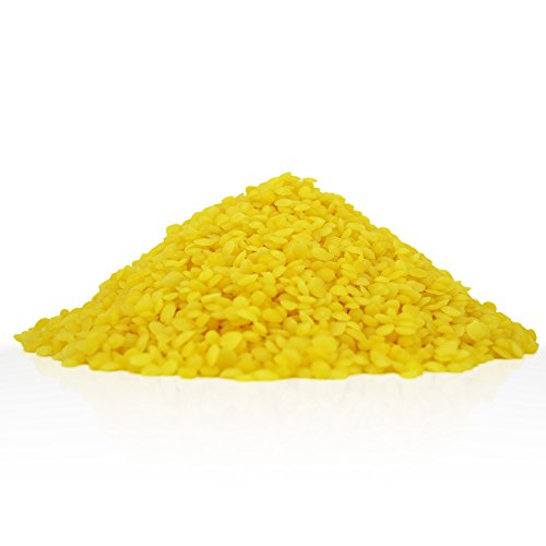 image for Organic Beeswax Pastilles - Yellow, Filtered Pellets Easy to Measure -