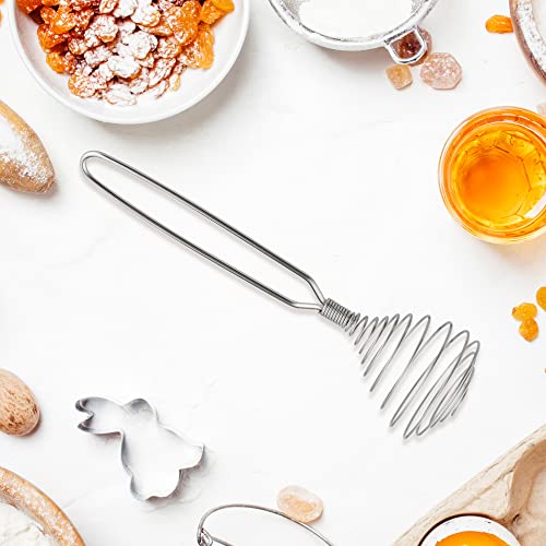 Icyang Stainless Steel Spring Coil Whisk, Wire Whip Cream Egg Beater Gravy Hand Mixer Egg Whisk Egg Beater For Cooking Whipping Mixing Blender Kitchen Cream Egg Beater Gravy Hand Mixer #TOP5
